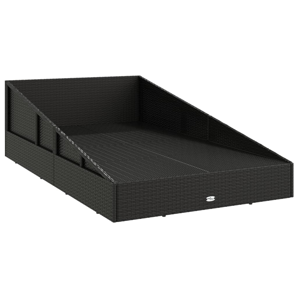 vidaXL Tuinbed 110x200 cm poly rattan bruin