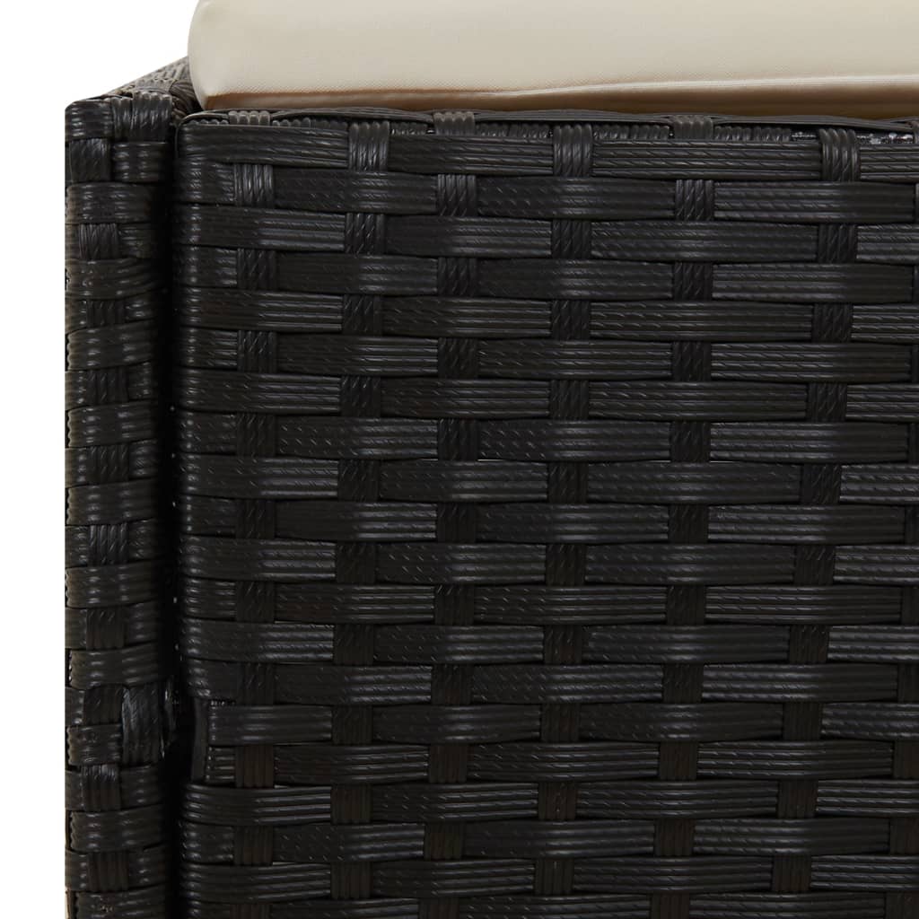 vidaXL Tuinbed 110x200 cm poly rattan bruin