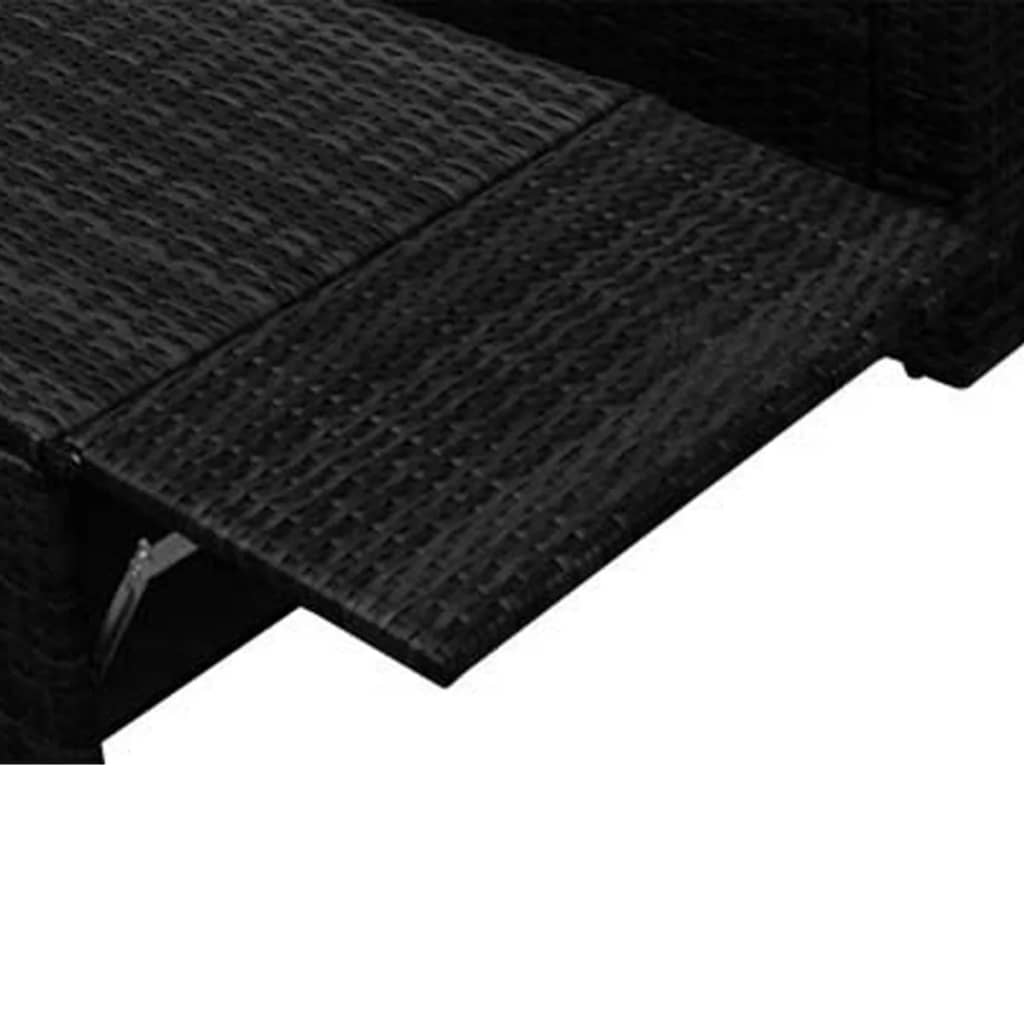 vidaXL 2-delige Loungeset met kussens poly rattan bruin