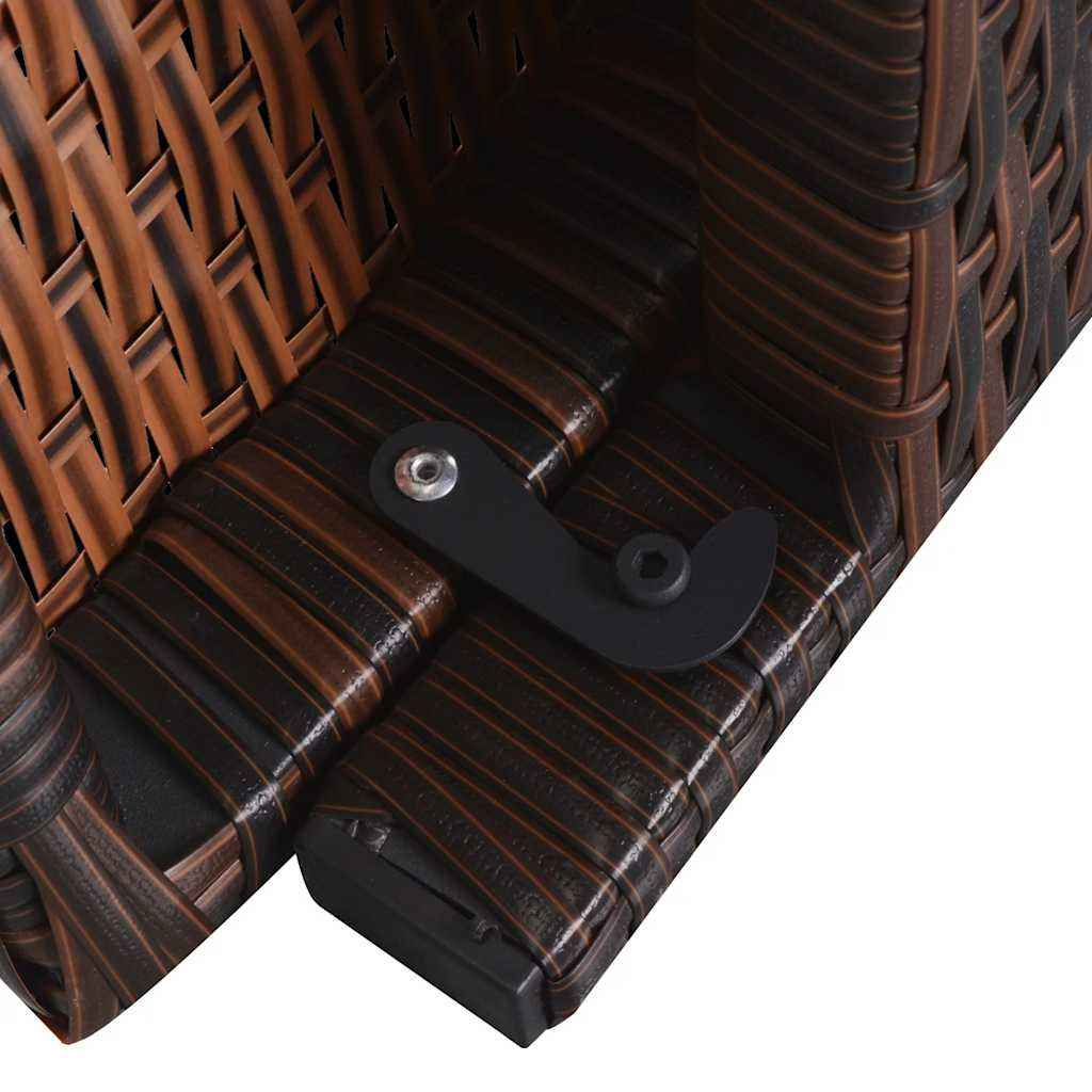 vidaXL 3-delige Loungeset inklapbaar poly rattan grijs
