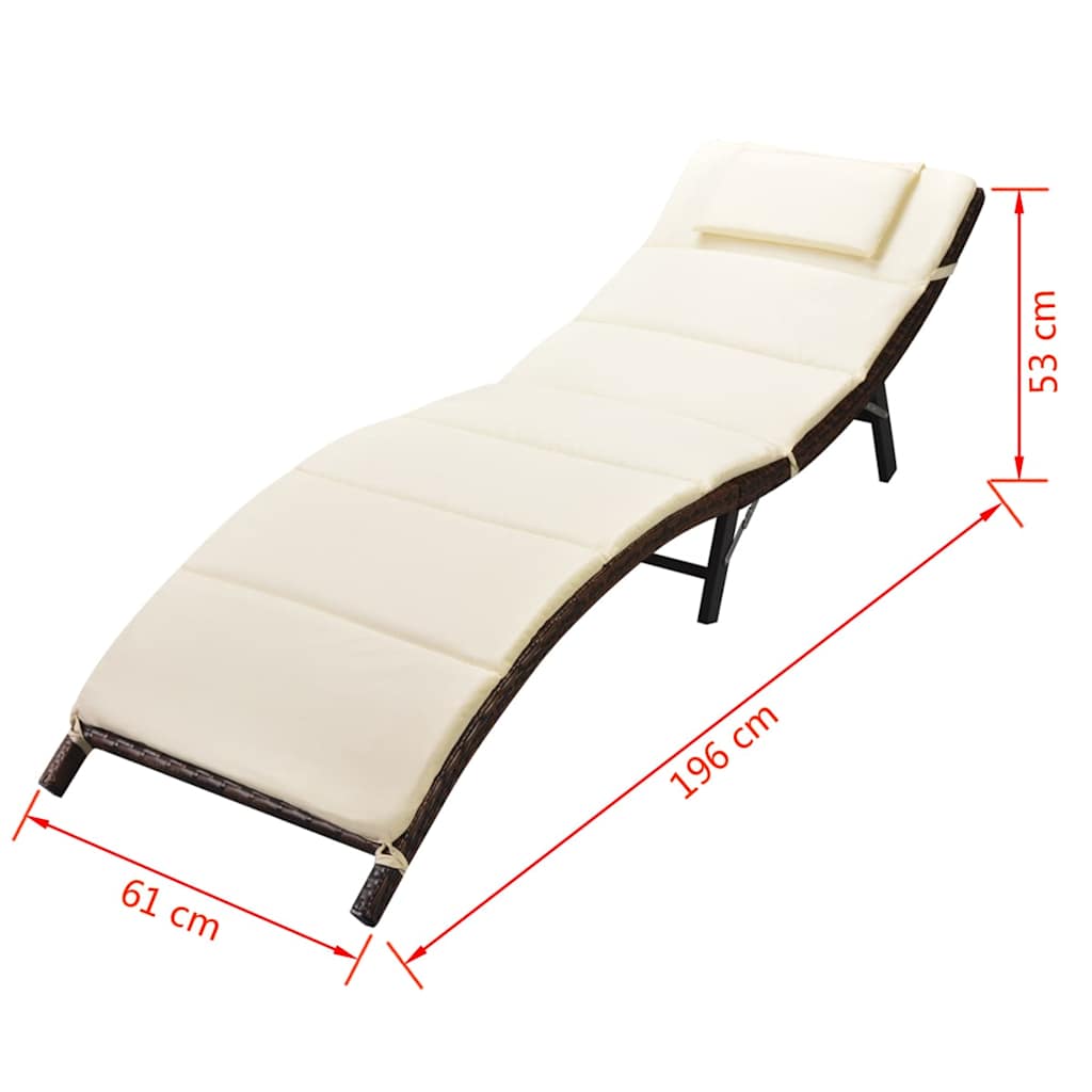 vidaXL 3-delige Loungeset inklapbaar poly rattan grijs