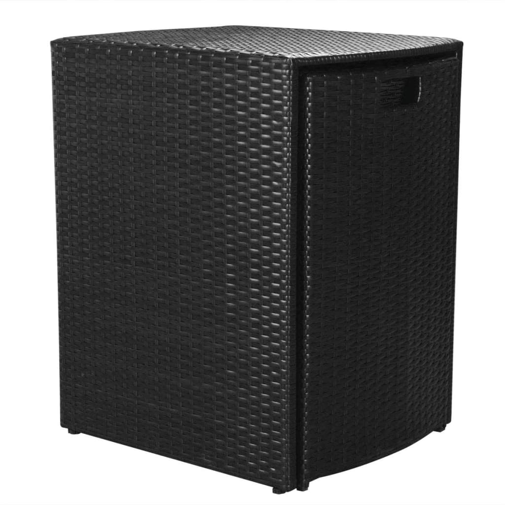 vidaXL 3-delige Bistroset met kussens poly rattan bruin