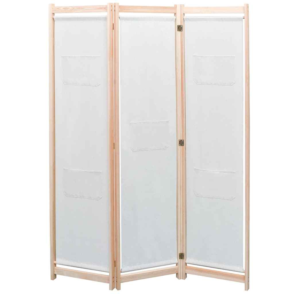 vidaXL Kamerscherm met 4 panelen 160x170x4 cm stof crème