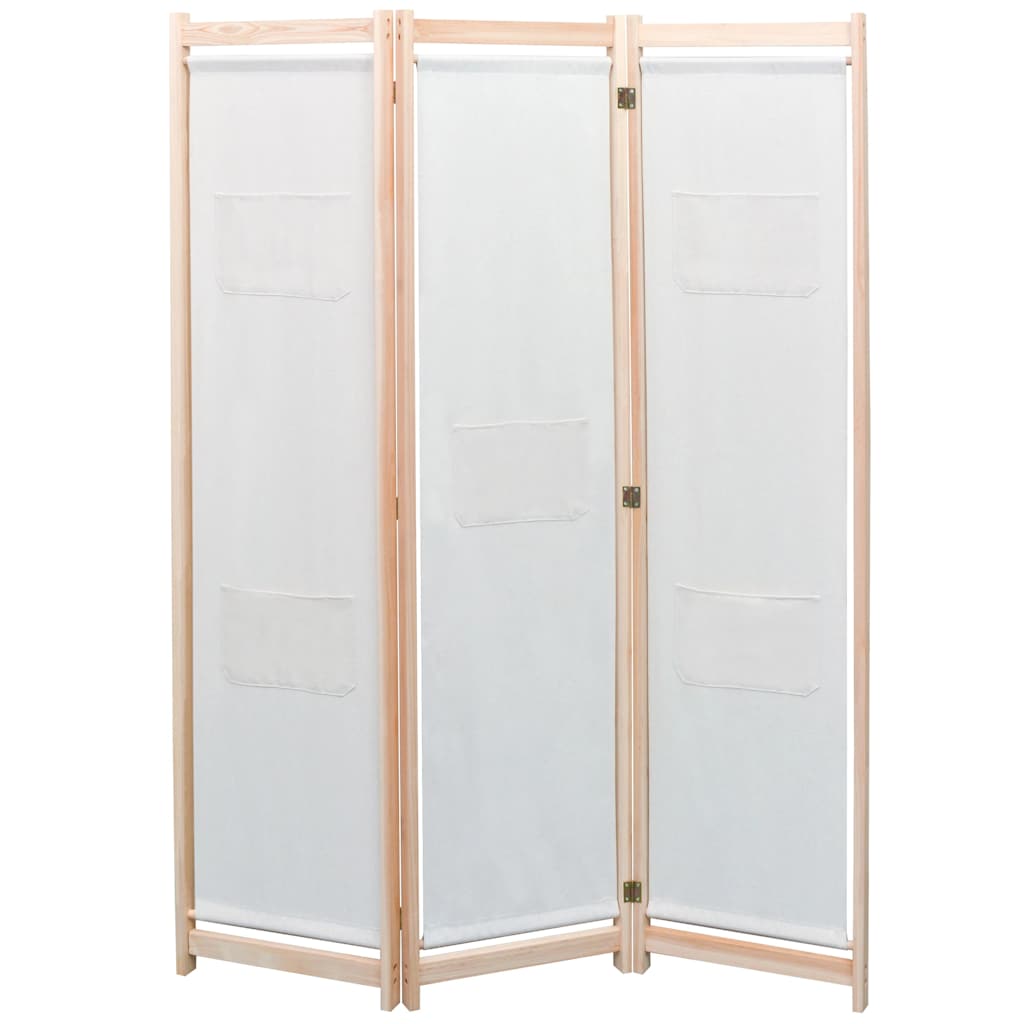 vidaXL Kamerscherm met 4 panelen 160x170x4 cm stof crème