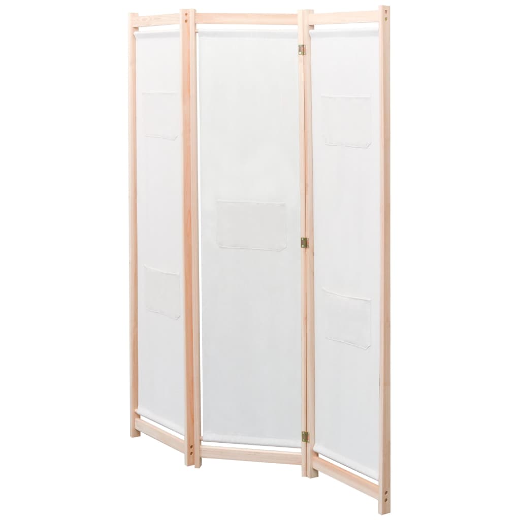 vidaXL Kamerscherm met 4 panelen 160x170x4 cm stof crème
