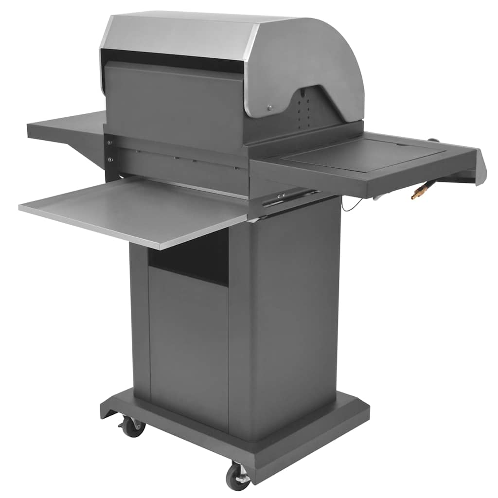vidaXL Gas Barbecue Grill Zilver Roestvrij staal
