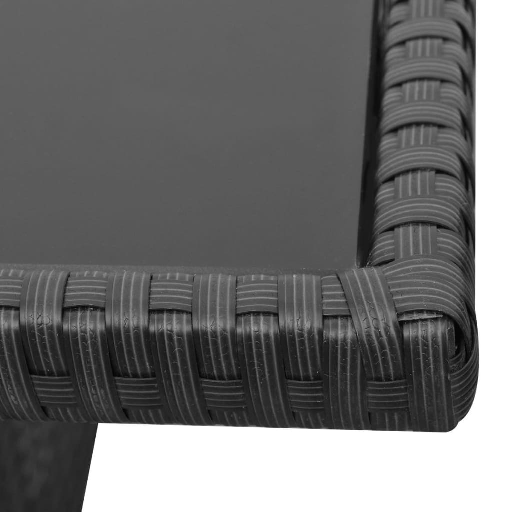 vidaXL 4-delige Loungeset met kussens poly rattan bruin