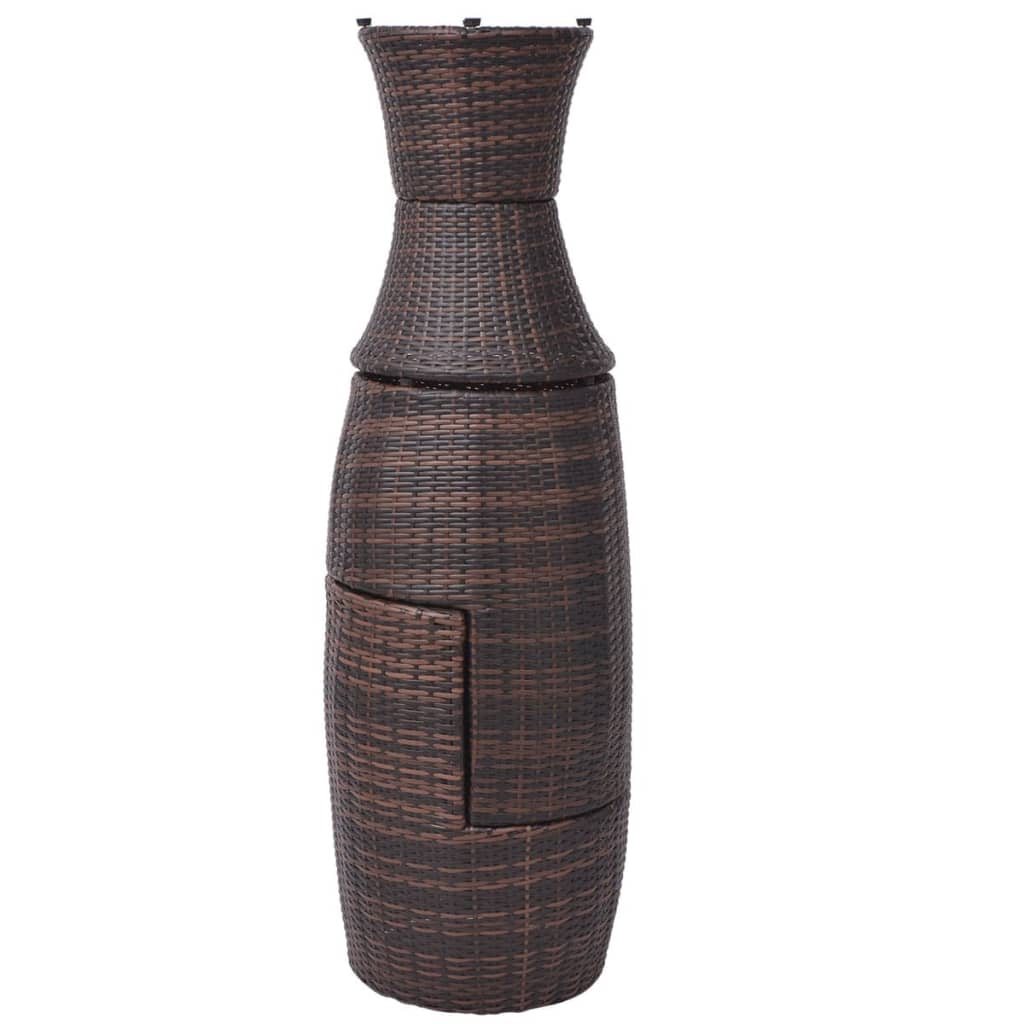 vidaXL 3-delige Bistroset met kussens poly rattan bruin