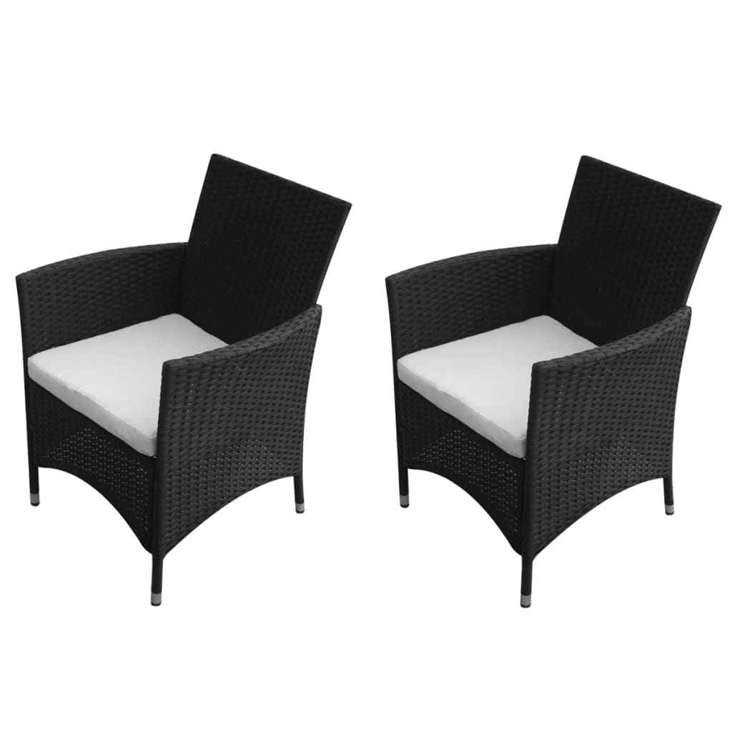 vidaXL Tuinstoelen 2 st poly rattan bruin