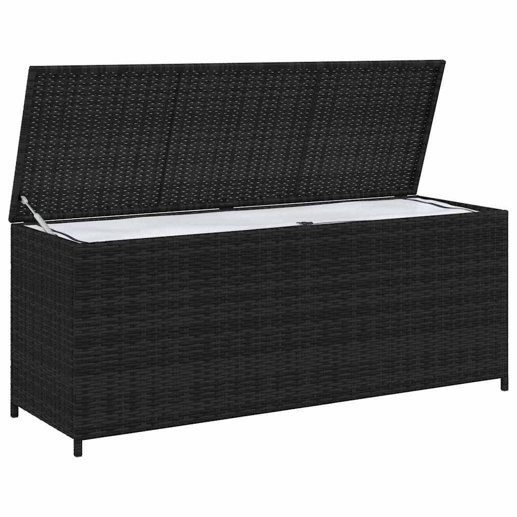 vidaXL Garden Storage Box 150x50x60 cm Poly Rattan Grey