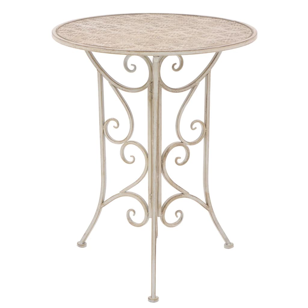 vidaXL 3-delige Bistroset staal wit