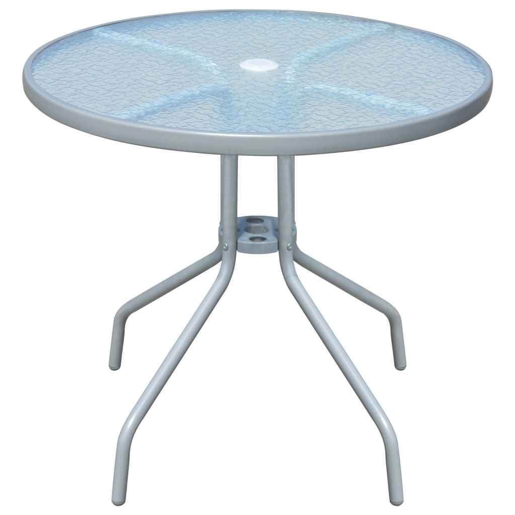 vidaXL Bistrotafel 50x71 cm staal grijs