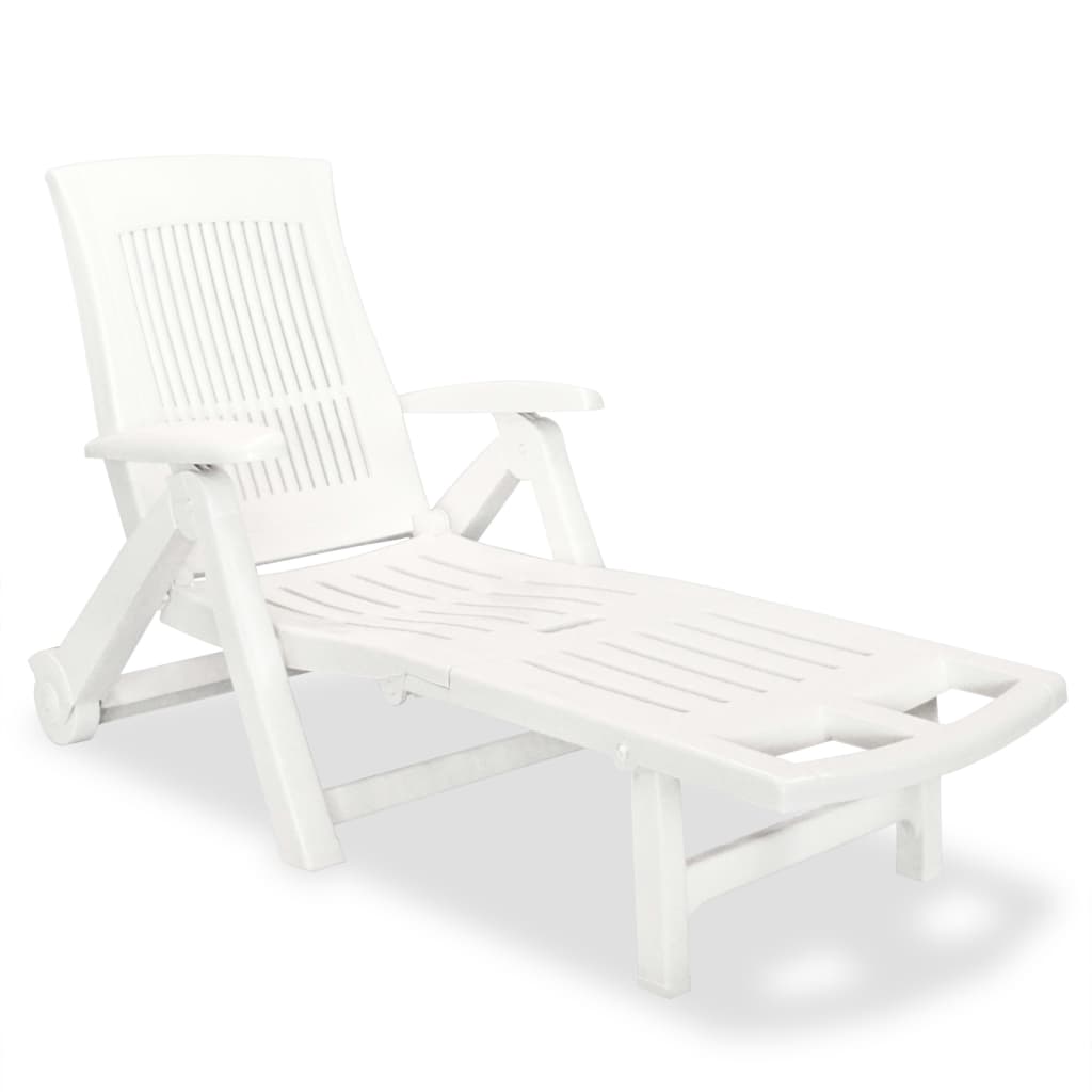 vidaXL Sun Lounger with Footrest Plastic Anthracite