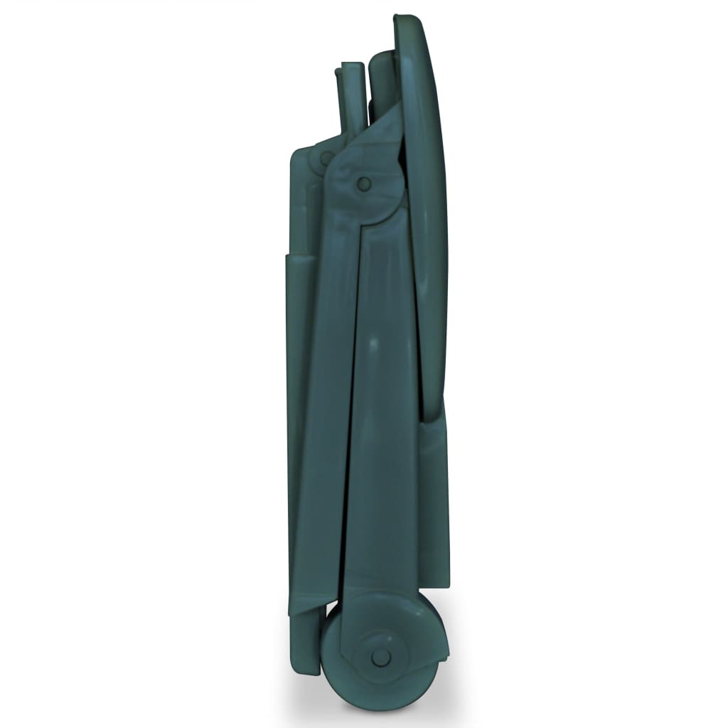 vidaXL Sun Lounger with Footrest Plastic Anthracite
