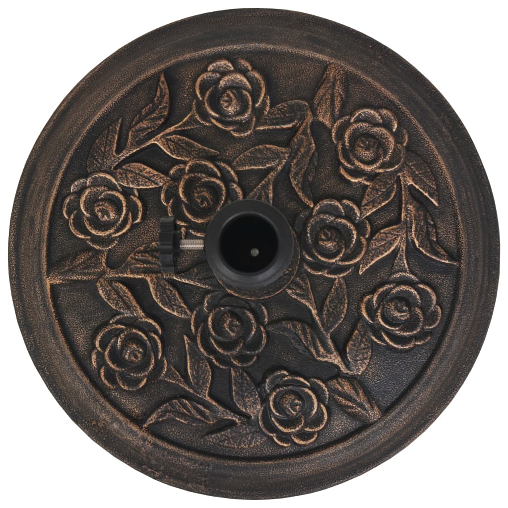 vidaXL Parasolvoet rond 9 kg hars bronskleurig - Aashly