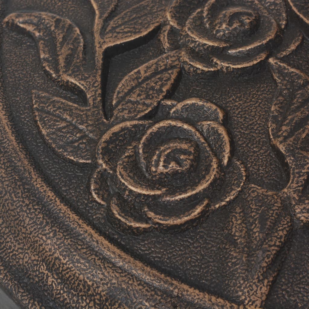 vidaXL Parasolvoet rond 9 kg hars bronskleurig - Aashly