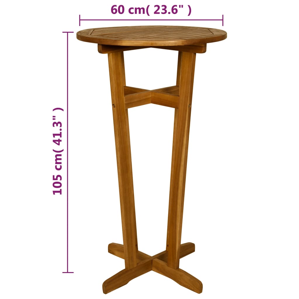 vidaXL 3-delige Barset massief acaciahout