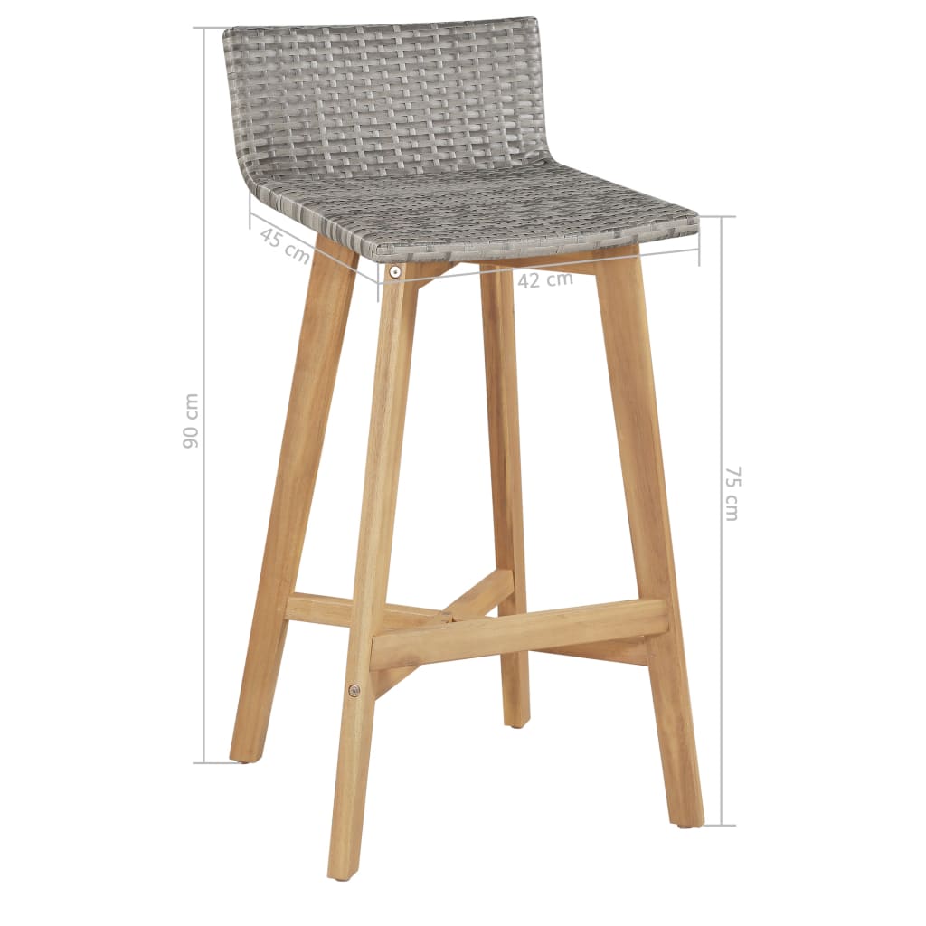 vidaXL 5-piece Garden Dining Set Solid Acacia Wood