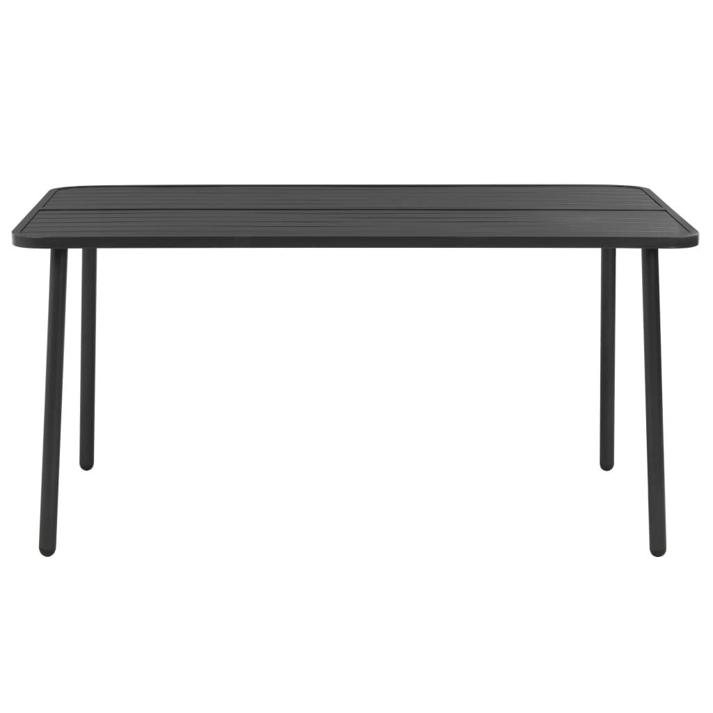 vidaXL Tuintafel 80x80x72 cm staal donkergrijs