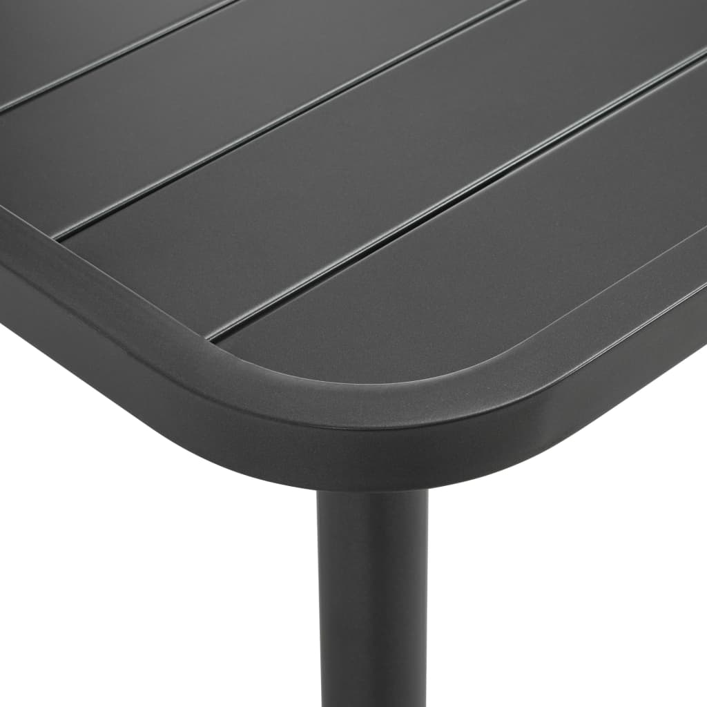 vidaXL Tuintafel 80x80x72 cm staal donkergrijs
