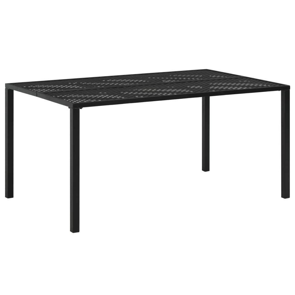 vidaXL Tuintafel 80x80x72 cm staal zwart