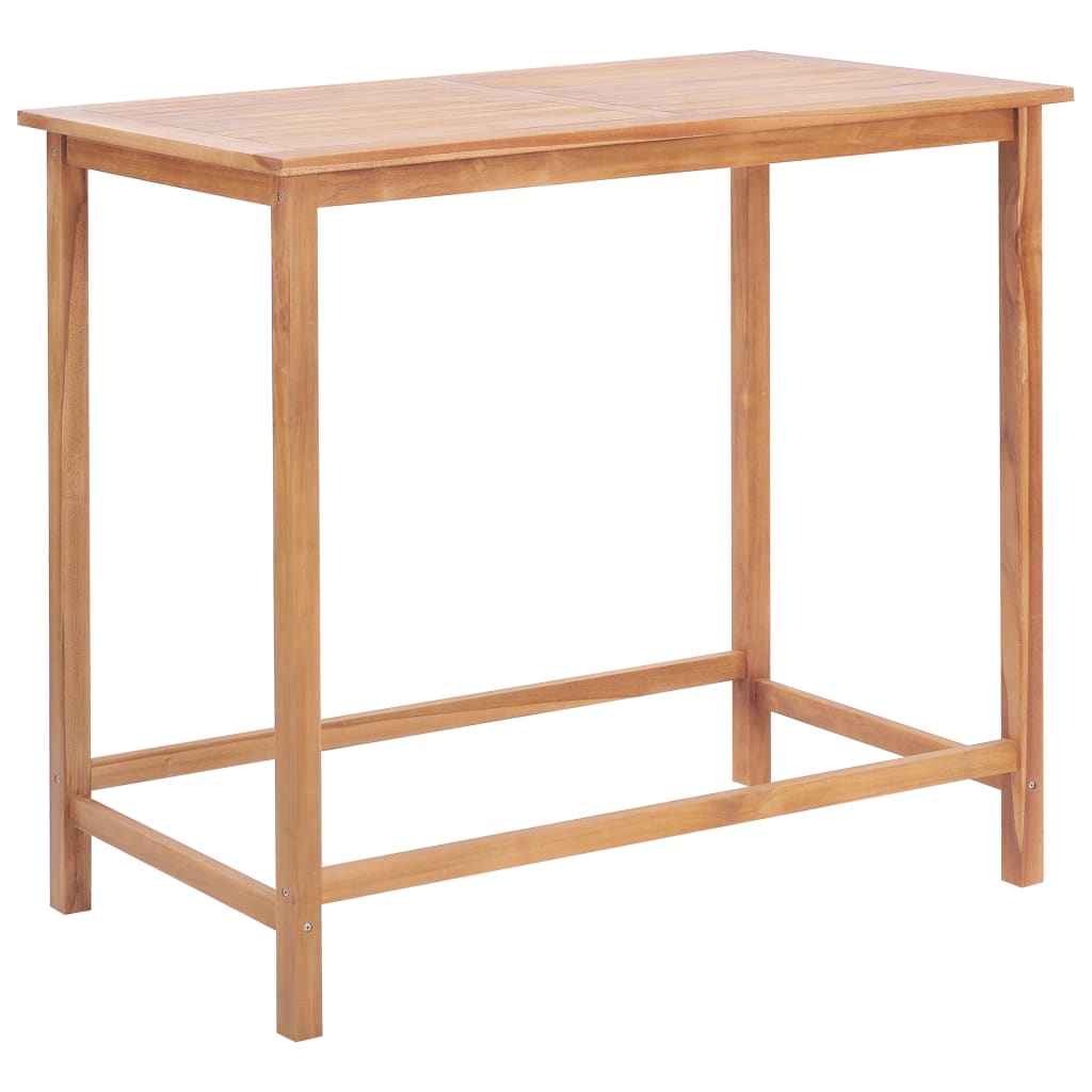 vidaXL Tuinbartafel 120x65x110 cm massief teakhout
