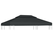 vidaXL Prieeldak 2-laags 4x3m 310 g/m² antracietkleurig