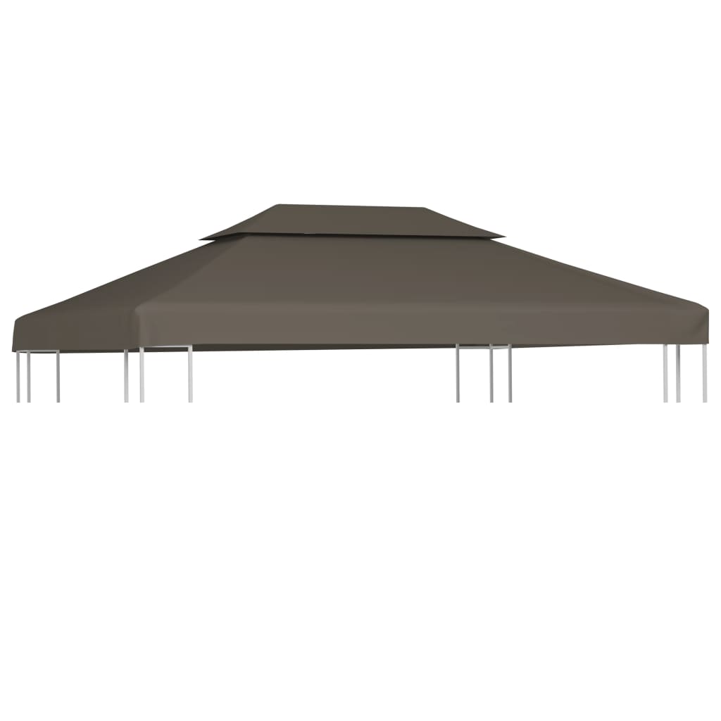 vidaXL Prieeldak 2-laags 4x3m 310 g/m² antracietkleurig