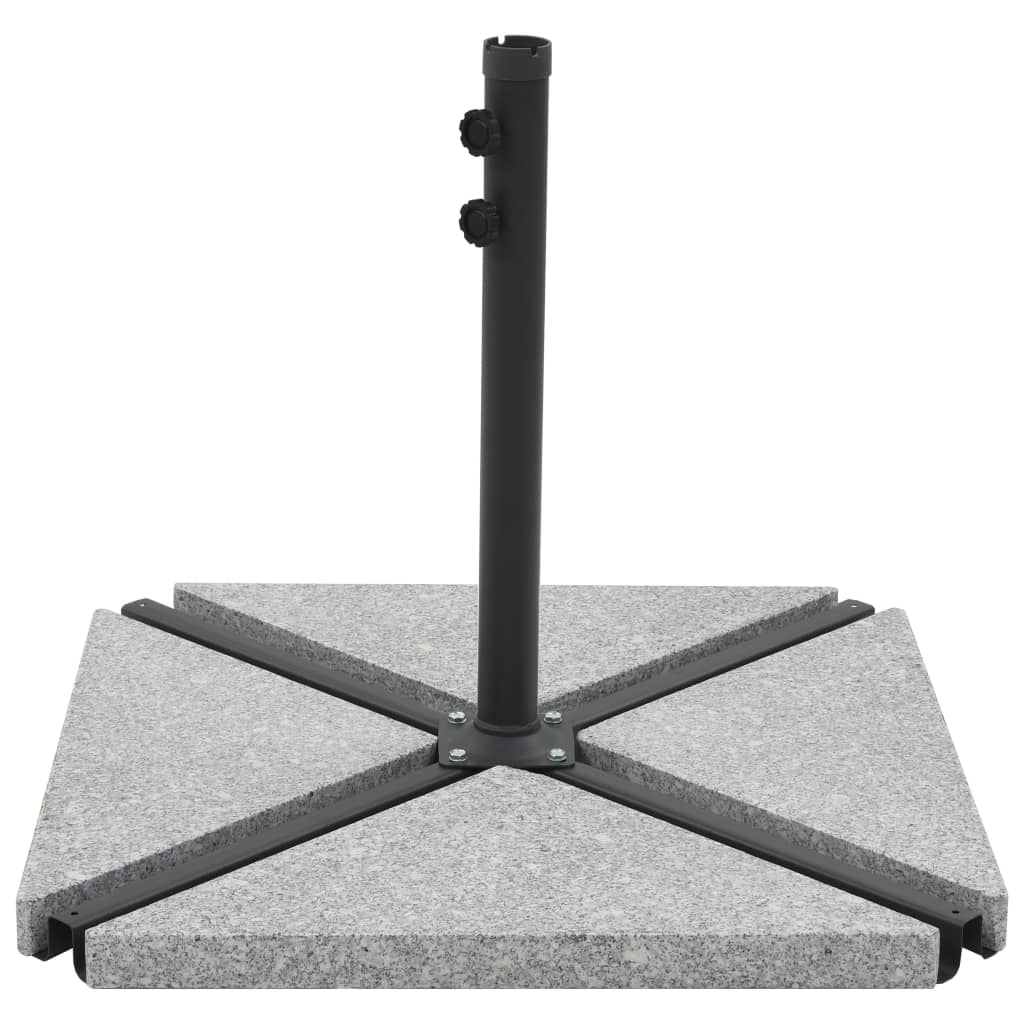 vidaXL Parasolvoetplaat driehoekig 15 kg graniet grijs