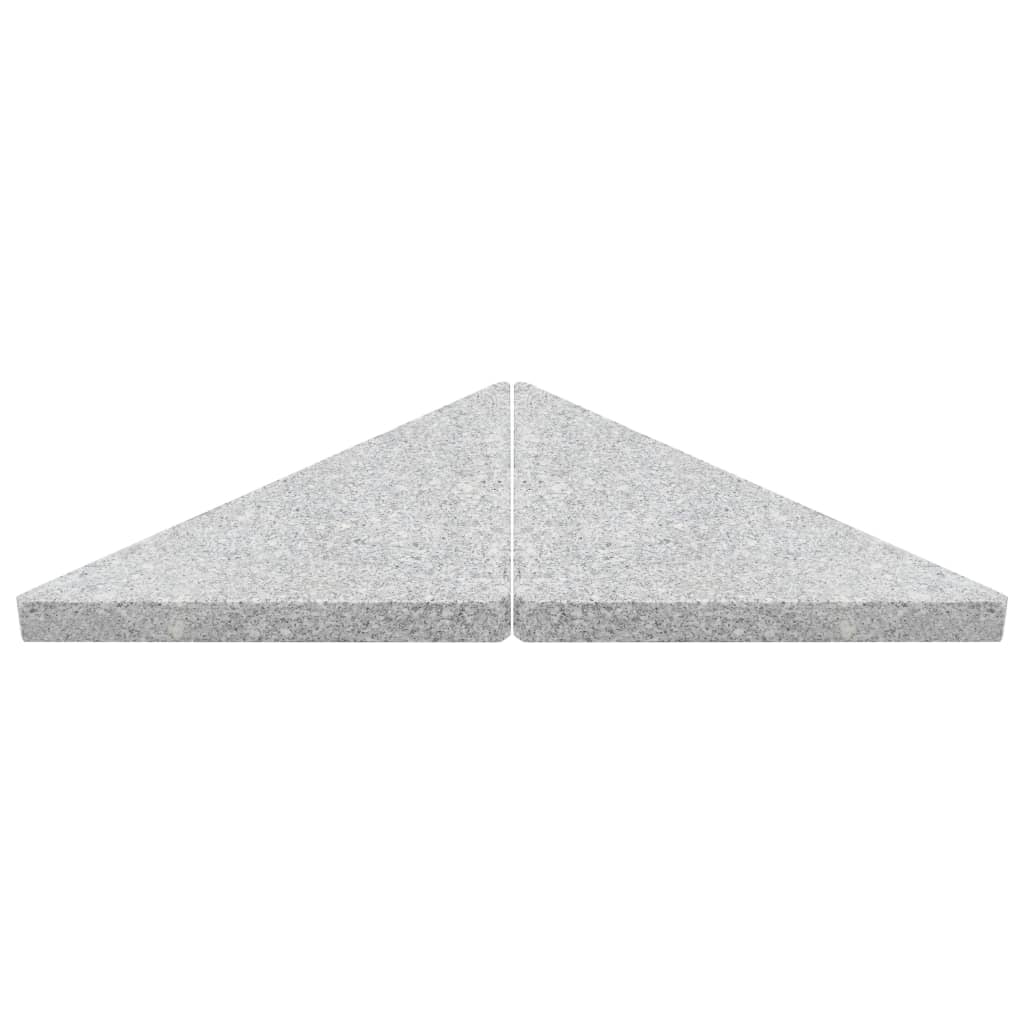 vidaXL Parasolvoetplaat driehoekig 15 kg graniet grijs