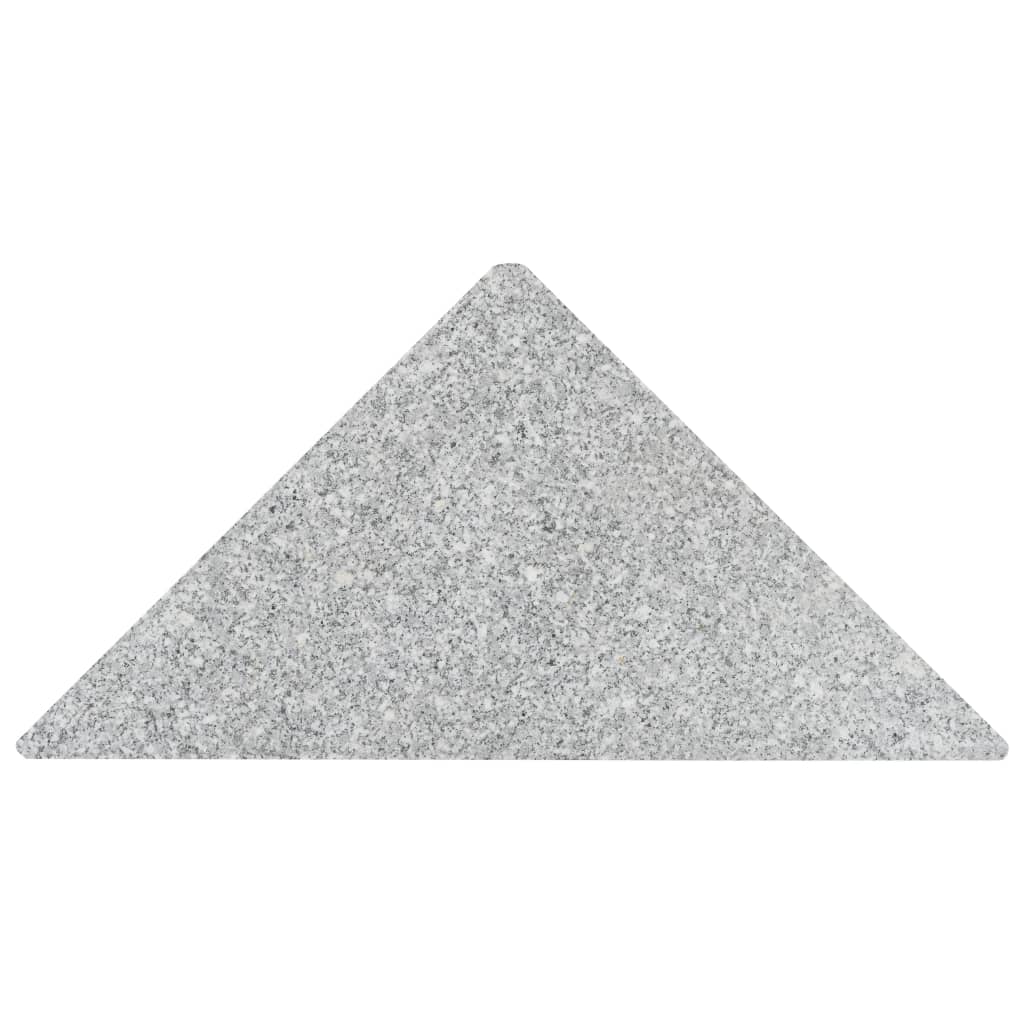 vidaXL Parasolvoetplaat driehoekig 15 kg graniet grijs