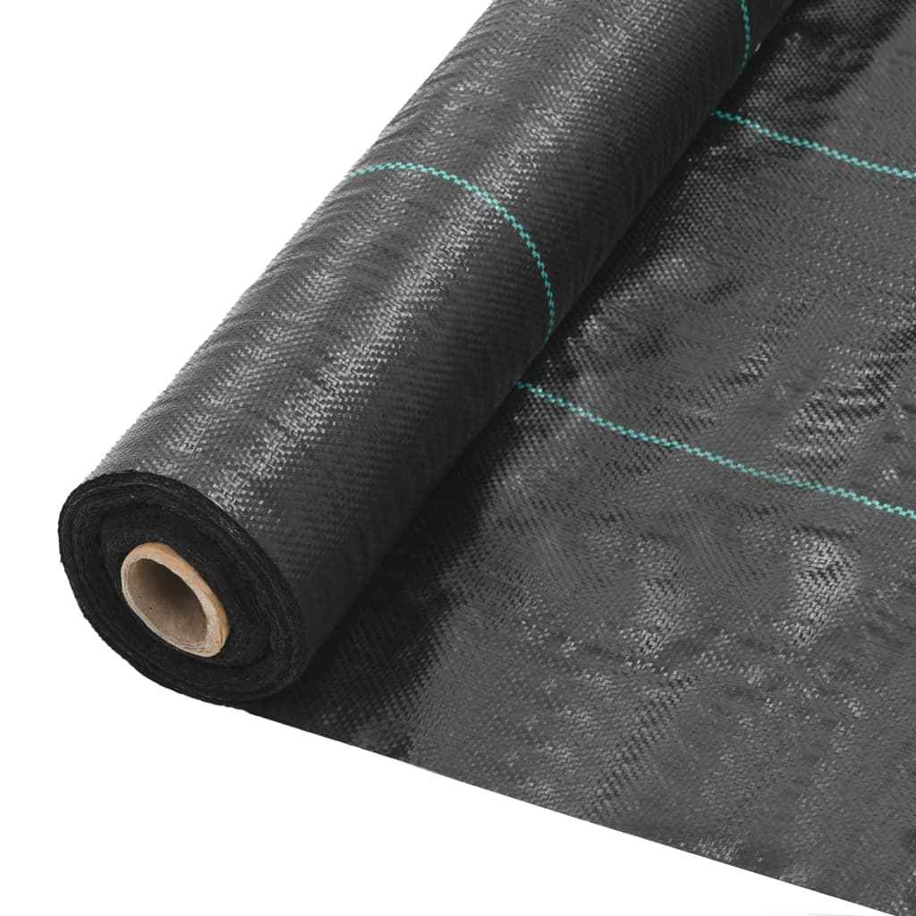 vidaXL Worteldoek 1x50 m PP zwart