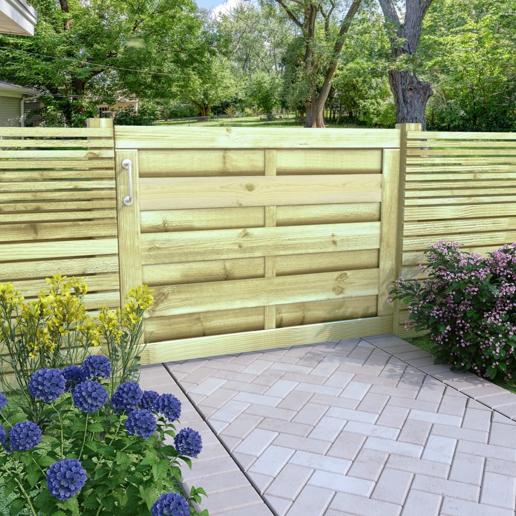 vidaXL Poort 100x100 cm geïmpregneerd grenenhout groen