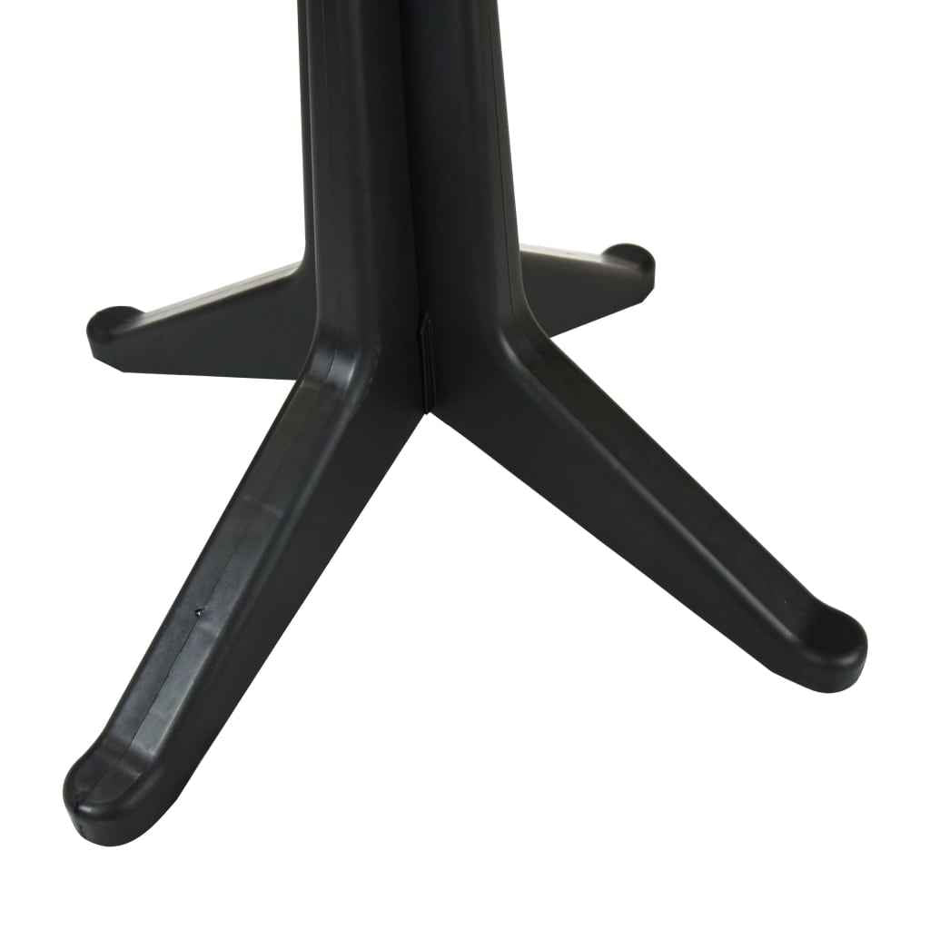 vidaXL Tuintafel 70 cm kunststof antraciet