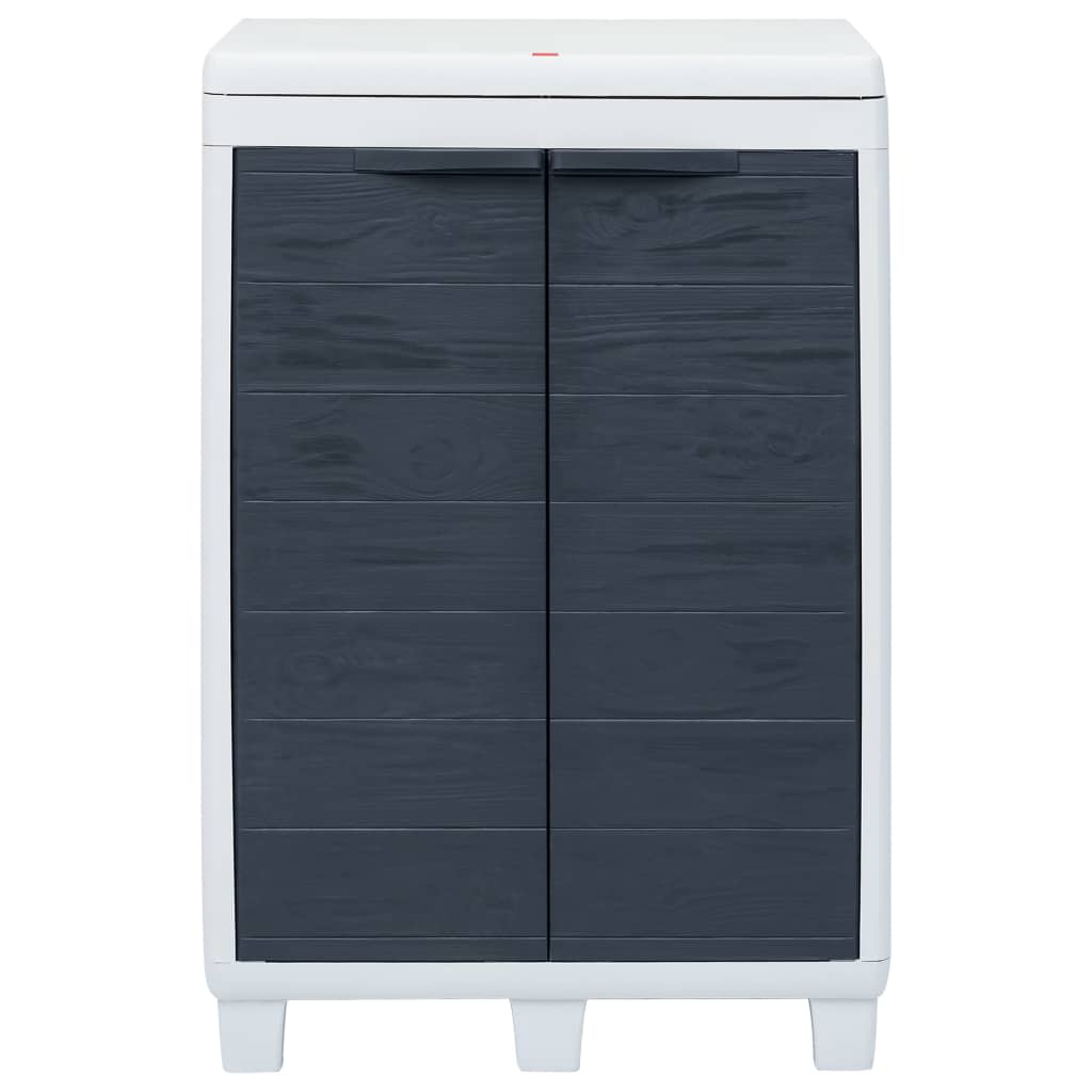 vidaXL Tuinafvalbak met 3 zakken 65x38x102 cm donkergrijs