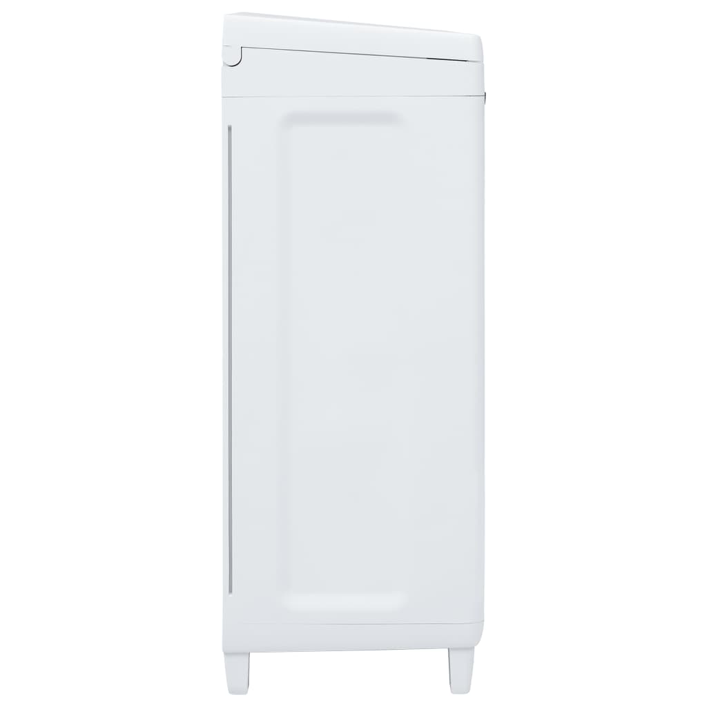 vidaXL Tuinafvalbak met 3 zakken 65x38x102 cm donkergrijs