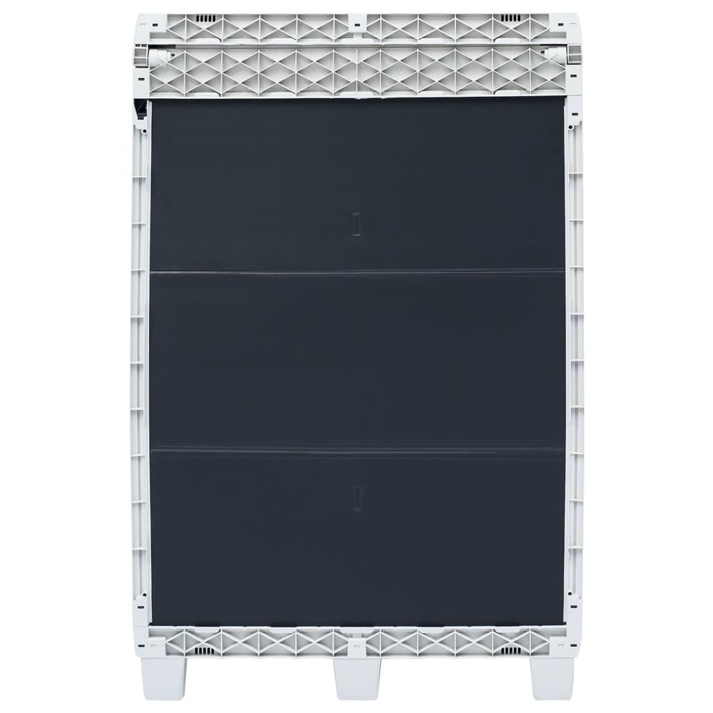 vidaXL Tuinafvalbak met 3 zakken 65x38x102 cm donkergrijs