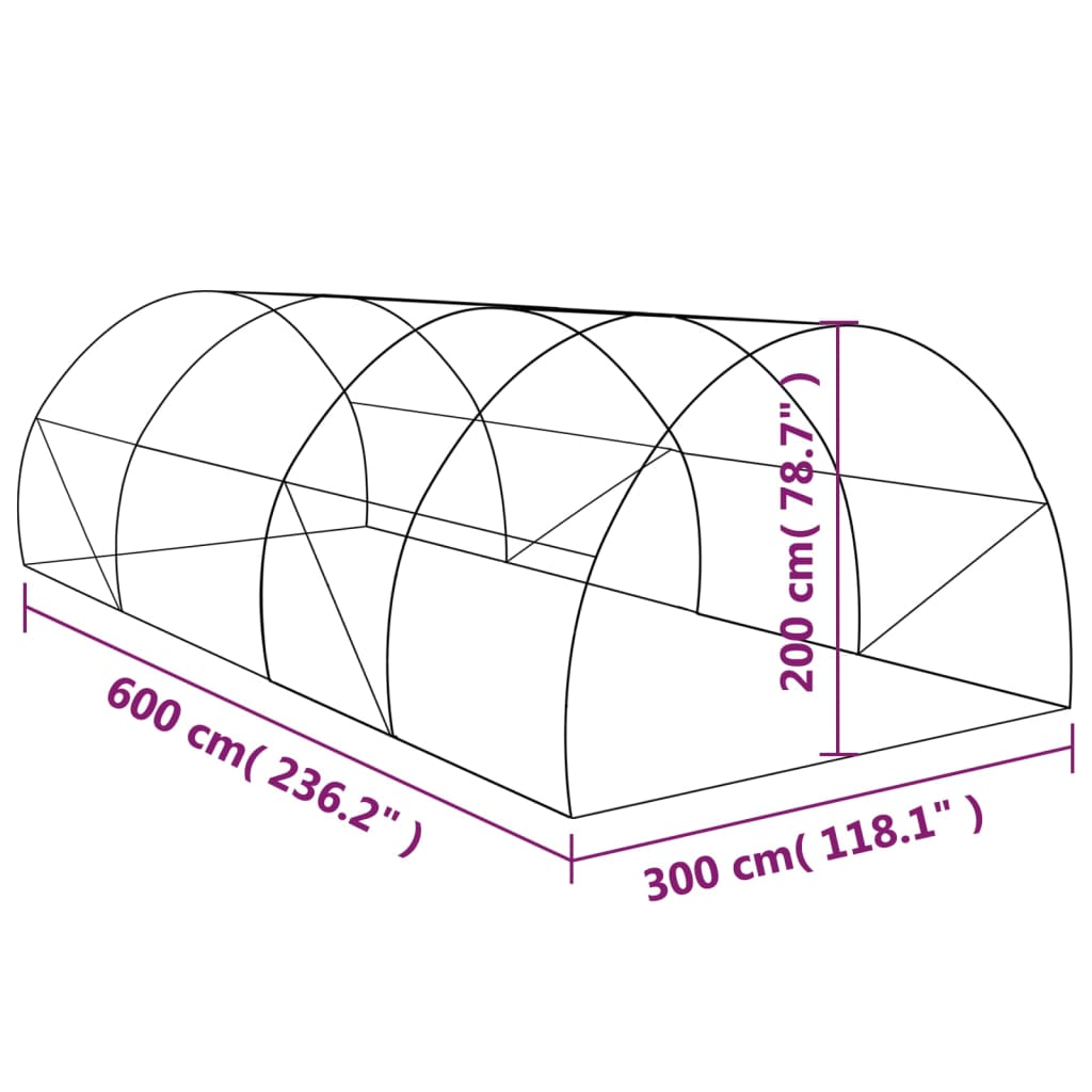 vidaXL Kas 4,5 m² 300x150x200 cm