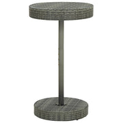 vidaXL Tuintafel 60,5x106 cm poly rattan grijs