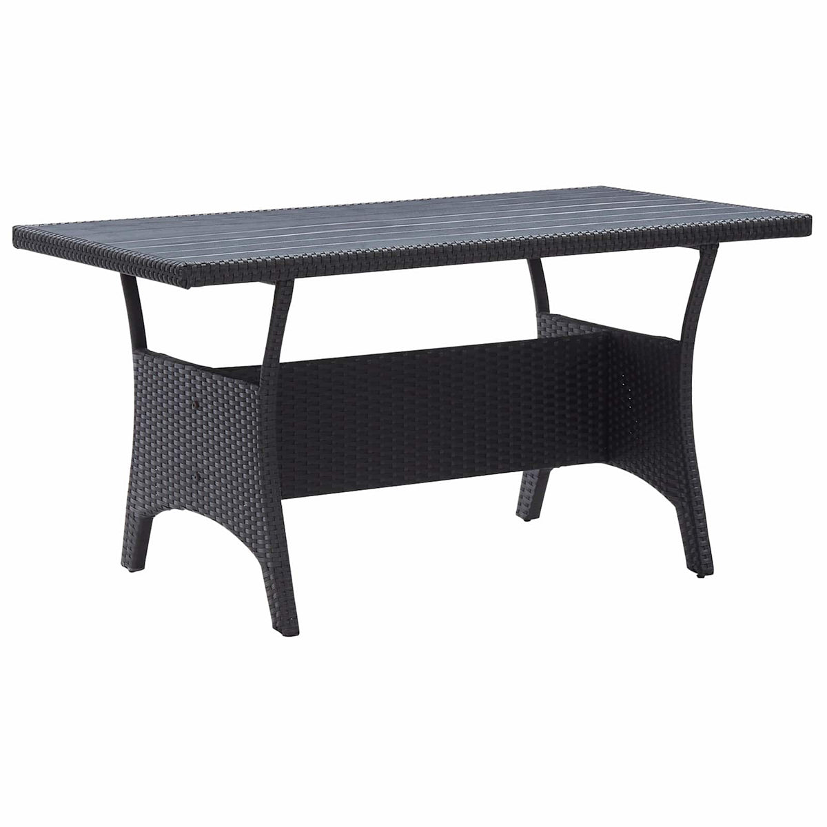 vidaXL Buitenmeubelsets Zwart poly rattan