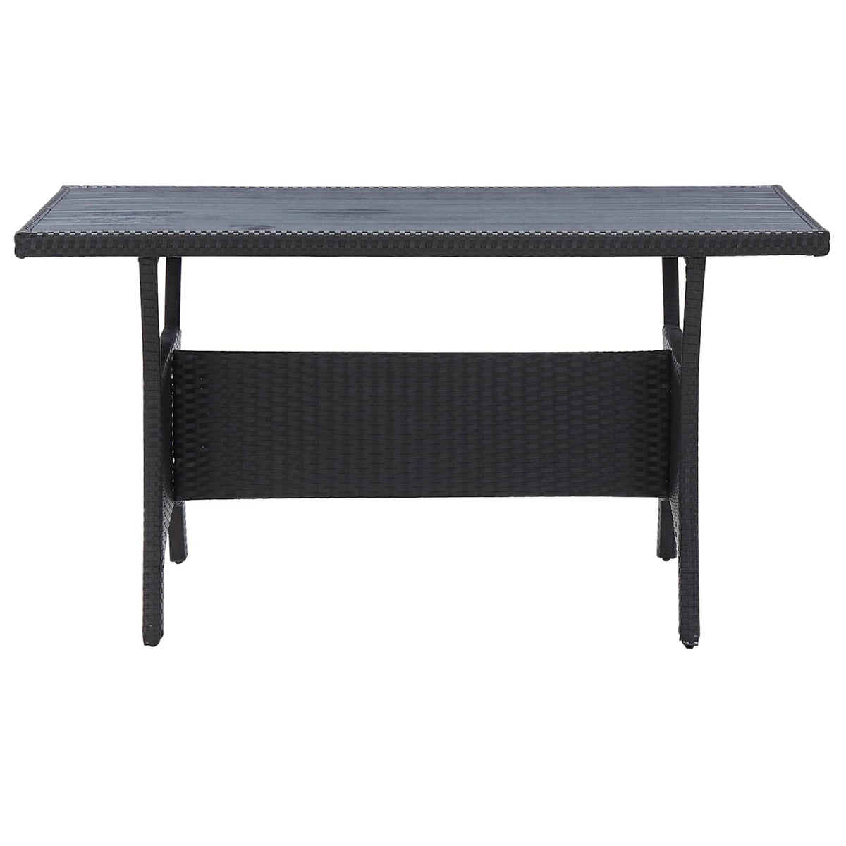 vidaXL Buitenmeubelsets Zwart poly rattan
