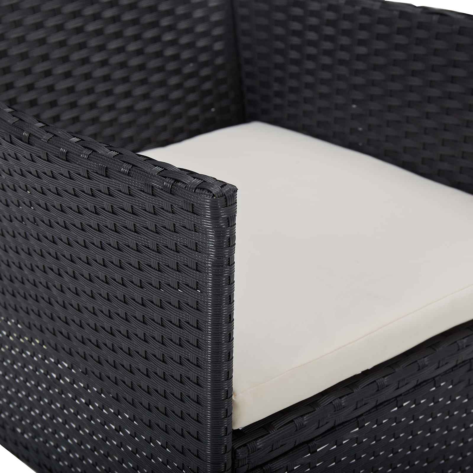 vidaXL 5-delige Tuinset poly rattan en glas grijs