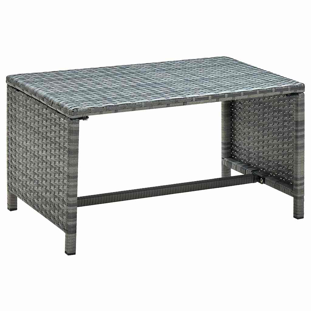 vidaXL Salontafel 70x40x38 cm poly rattan bruin