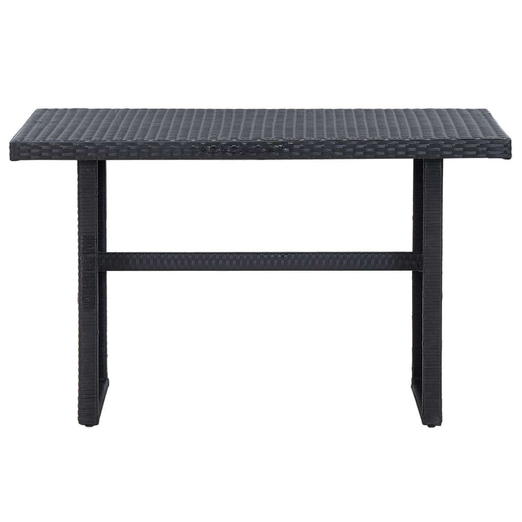 vidaXL 3-delige Loungeset met kussens poly rattan zwart