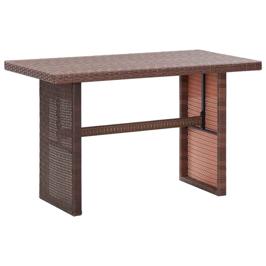 vidaXL Tuintafel 123x60x74 cm massief acaciahout antraciet en bruin