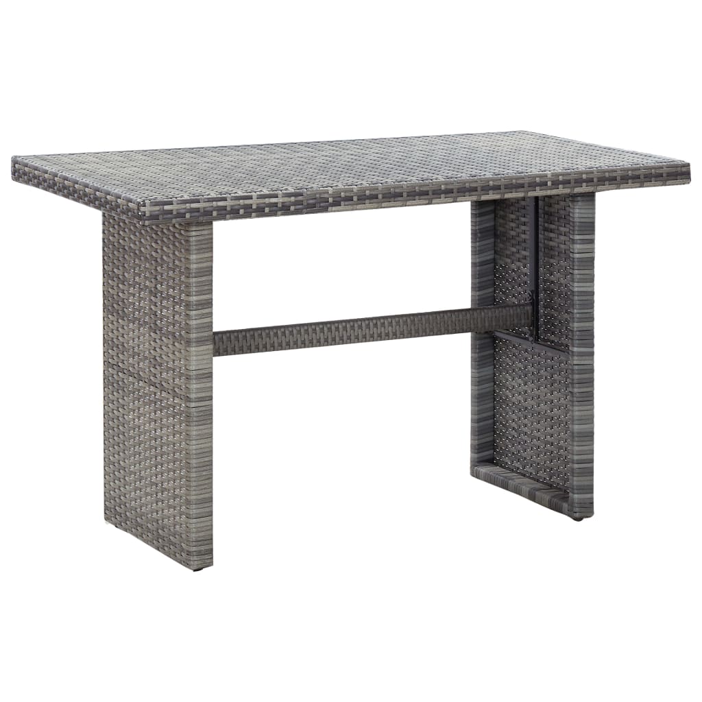 vidaXL Tuintafel 123x60x74 cm massief acaciahout antraciet en bruin