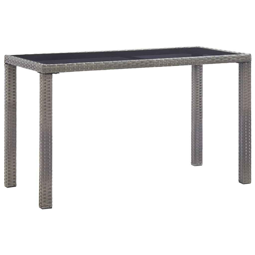 vidaXL Tuintafel 123x60x74 cm massief acaciahout antraciet en bruin