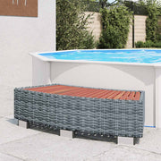 vidaXL Spatrap 92x45x25 cm poly rattan grijs - Aashly