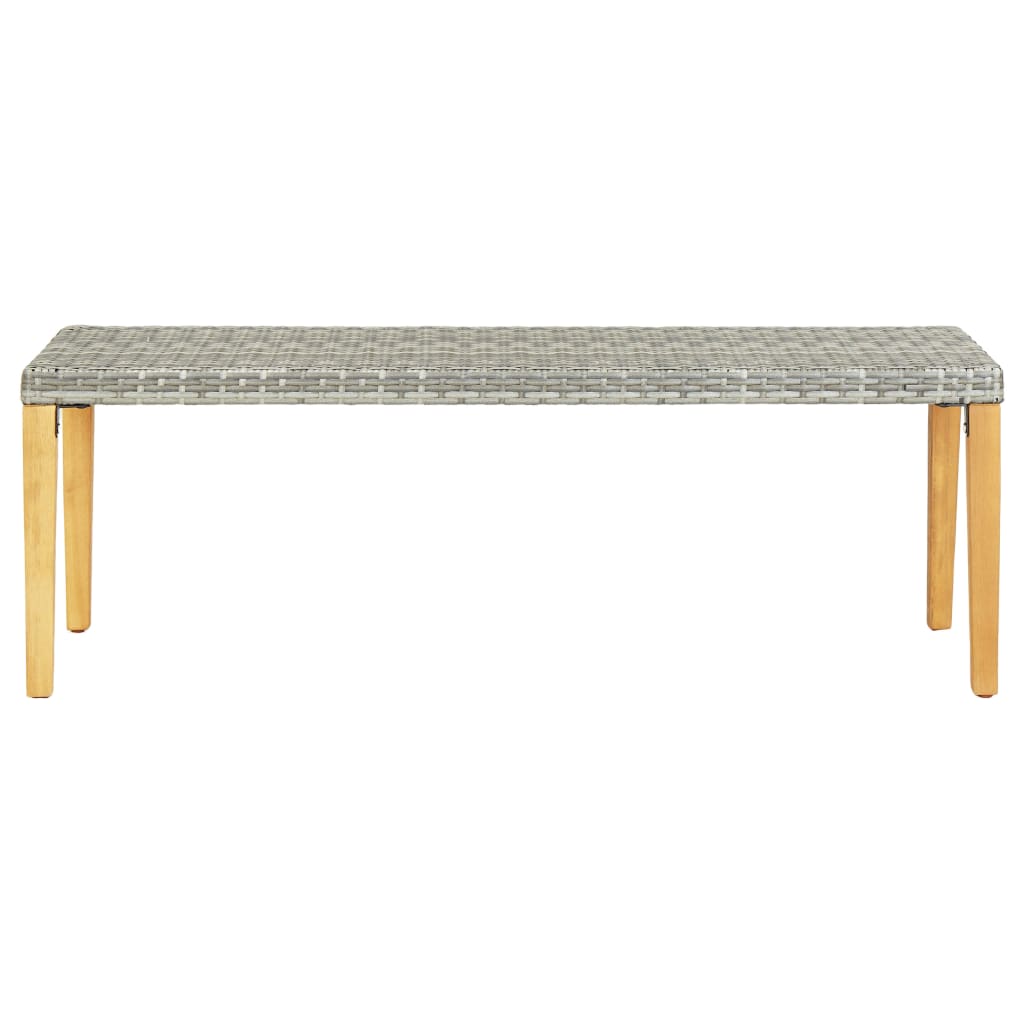 vidaXL Tuinbank 80 cm poly rattan grijs