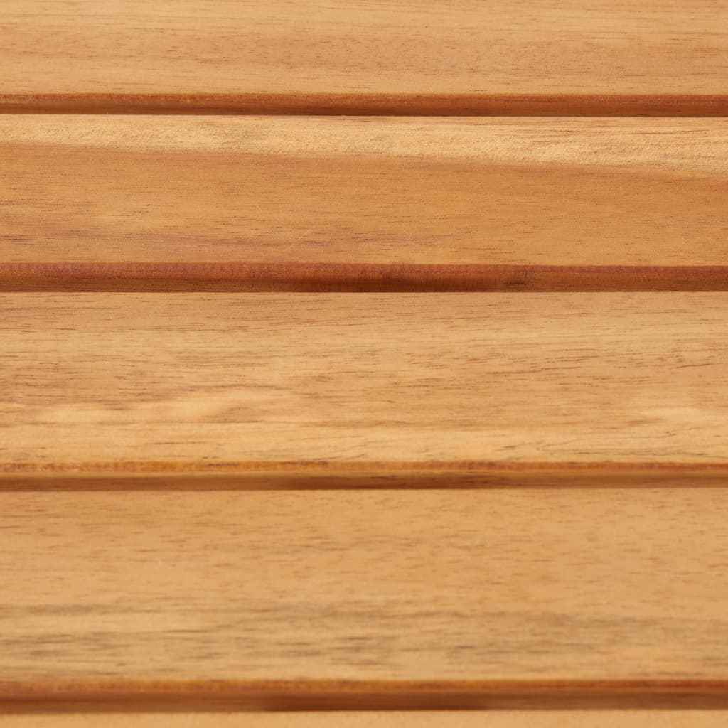 vidaXL Bartafel 160x60x105 cm massief acaciahout en roestvrij staal
